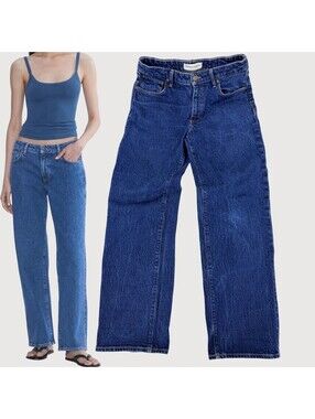 Aritzia Denim Forum Salma Mid Rise Straight Jeans 28